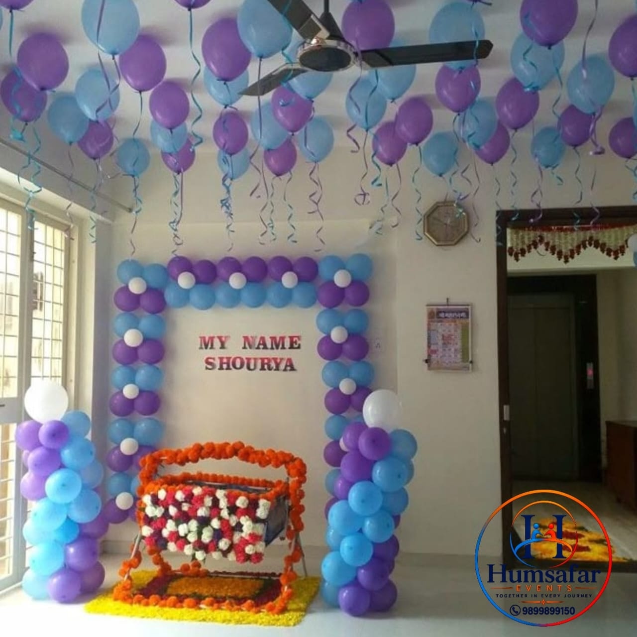 Baby Boy/Girl Naming & Cradle Ceremony Balloon Arch Decor