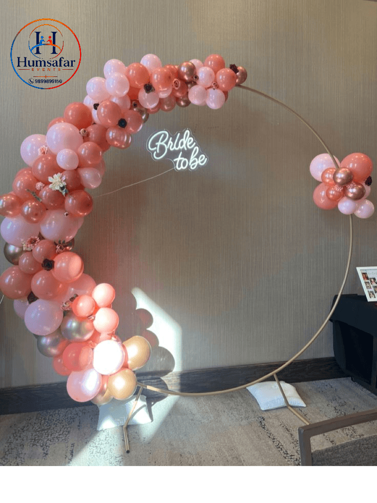 Dusty Rose & Peach Floral Hoop: Bride to Be Decor