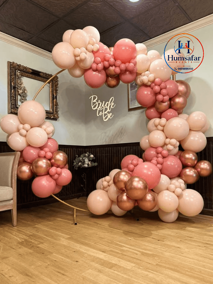 Mauve & Rose Gold Ring Arch: Bride to Be