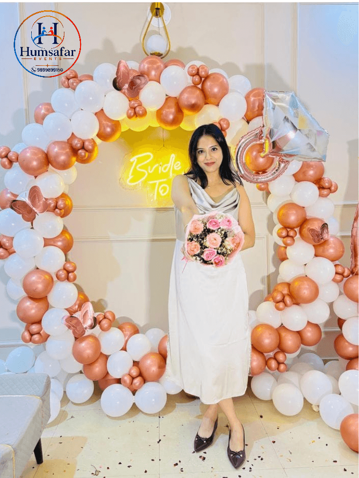 Diamond Ring & Butterflies Ring Arch: Bride to Be Decor