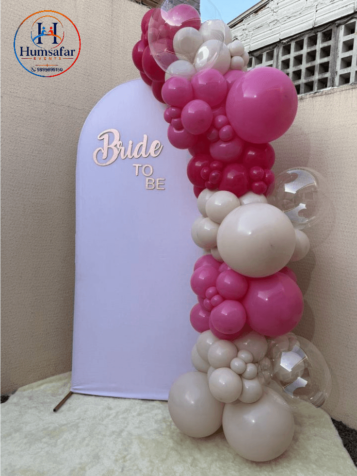 Magenta & Cream Chiara Arch: Bride to Be Decor