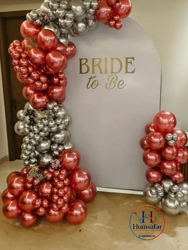 Chrome Rose Gold & Silver Arch: Bride to Be Decor