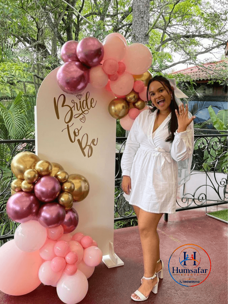 Mauve & Gold Chiara Arch: Bride to Be Decor