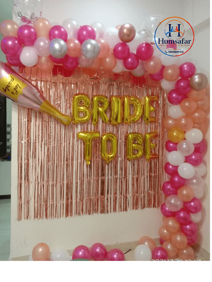 Rose Gold Fringe & Berry Balloon Arch: Bride to Be Decor
