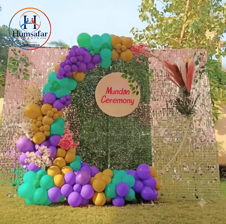 Mundan Ceremony Backdrop Decor