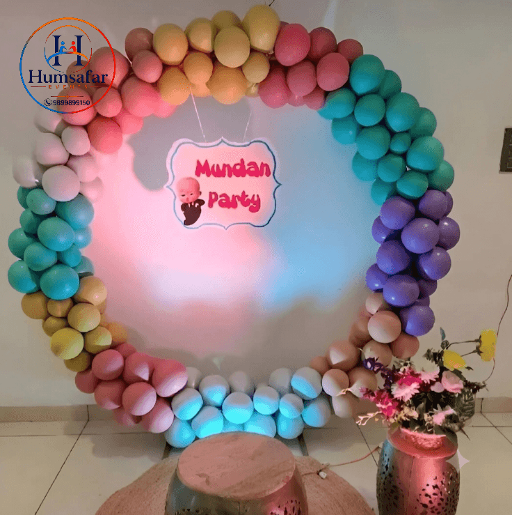 Multicolor Mundan Party Ring Decor