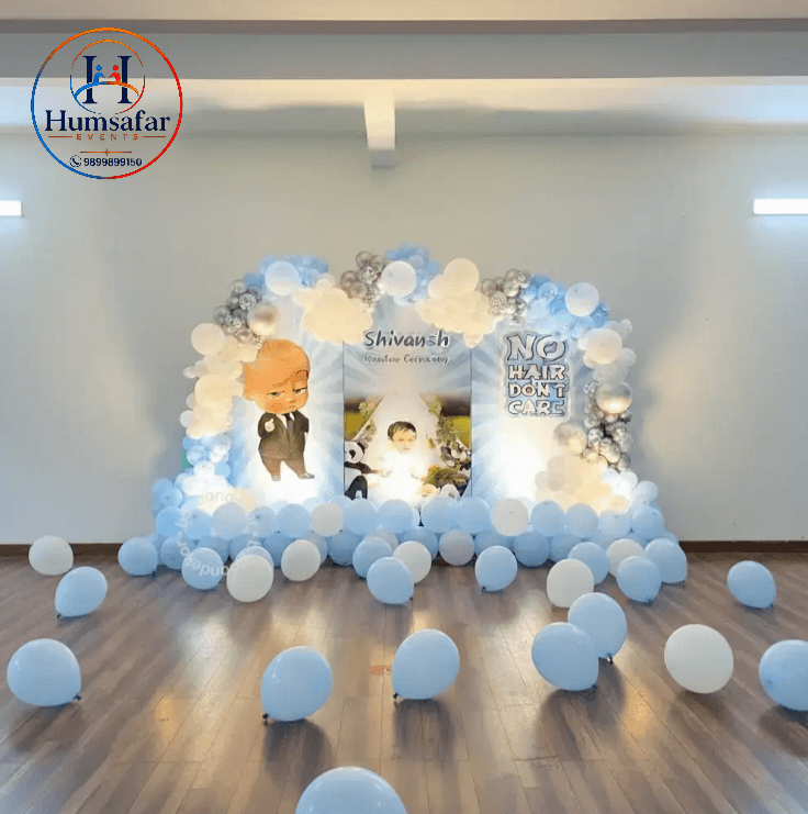 Boss Baby Mundan Stage Decor