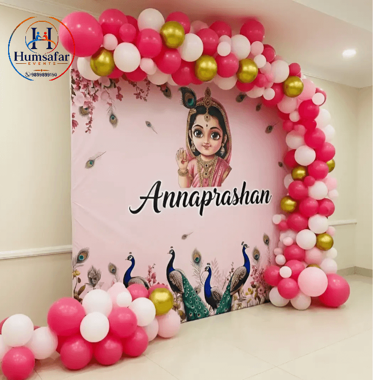 Radha Theme Annaprashan Decor