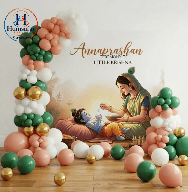 Little Krishna Annaprashan Ceremony Decor