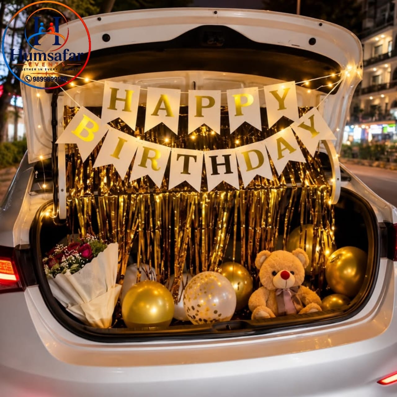 Golden Birthday Car Boot Surprise Setup