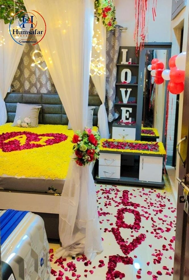 Floral Canopy & "LOVE" Bedroom Decor
