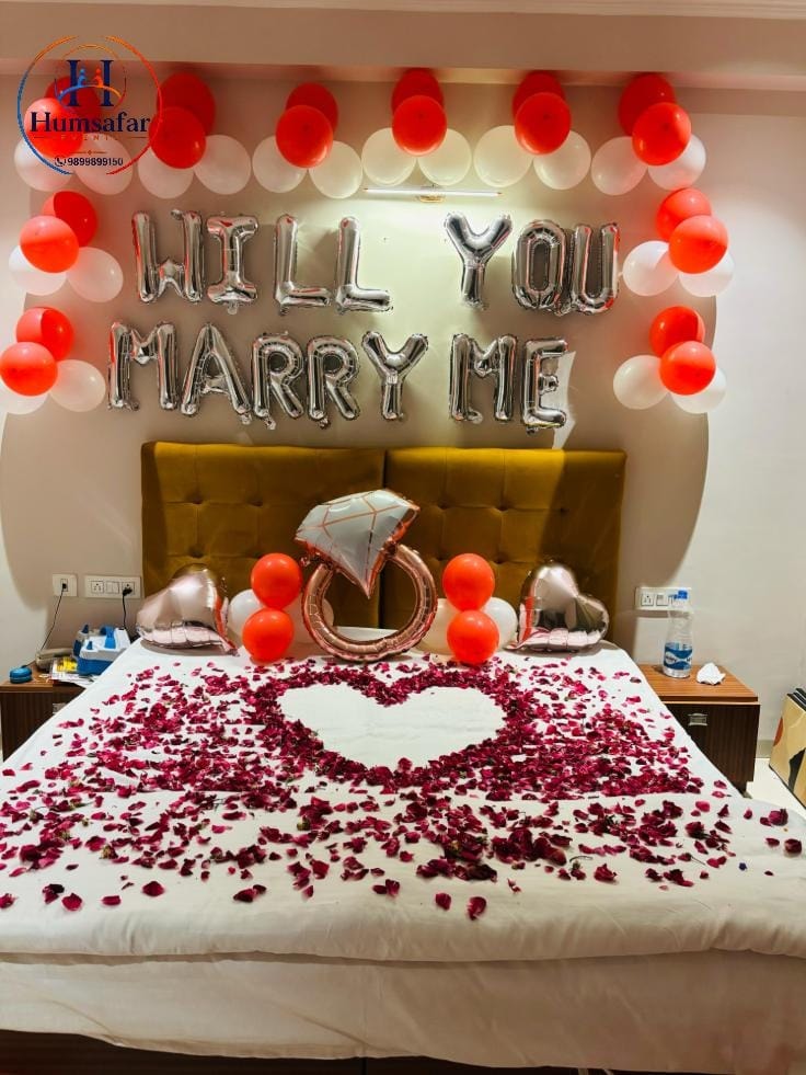 Diamond Ring Proposal Bedroom Decor