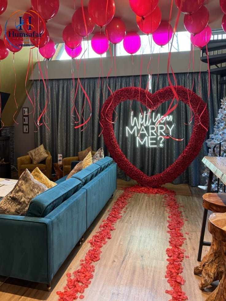 Living Room Neon Heart Proposal