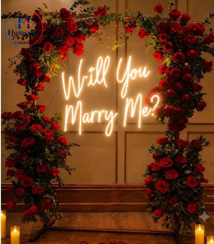 Romantic Proposal Arch Setup