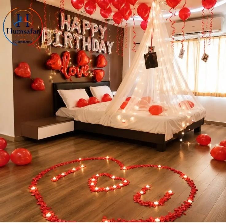 Romantic Birthday Fairy Light Canopy Decor