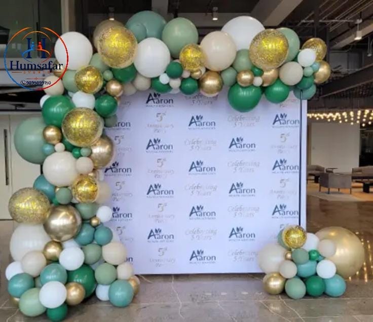 Corporate Anniversary Balloon Backdrop