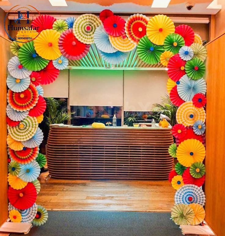 Paper Pinwheel Arch Decor