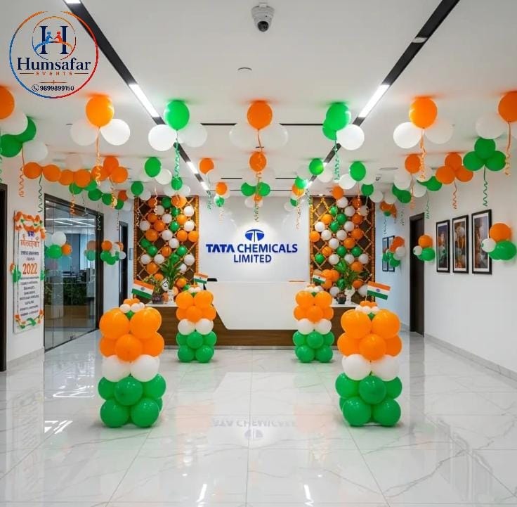 Tricolor Corporate Lobby Decor