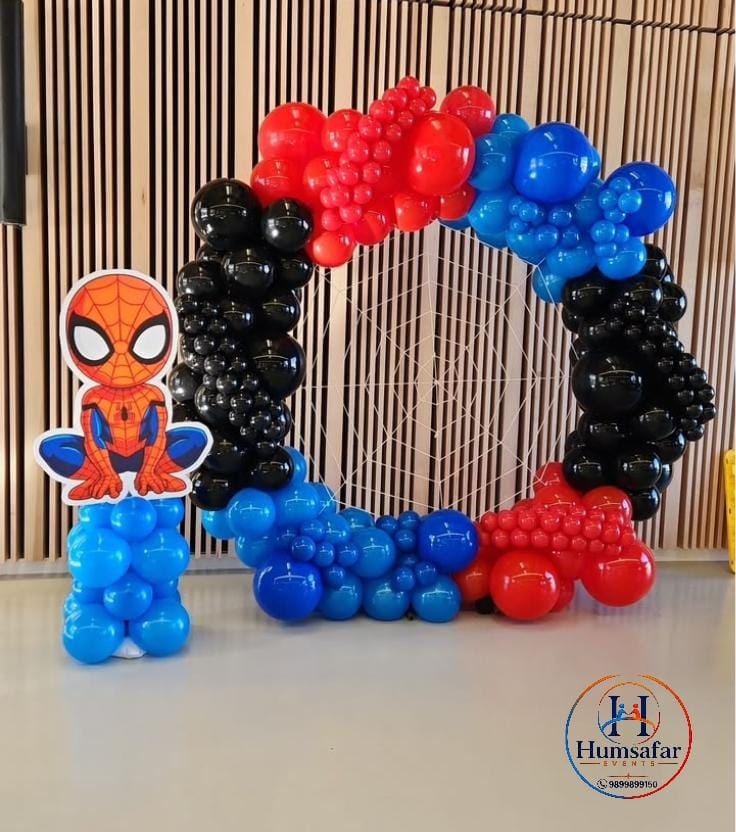 Spider-Man Birthday Balloon Arch