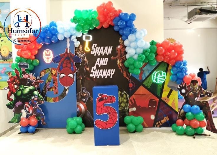 Avengers Superhero Comic Stage Setup