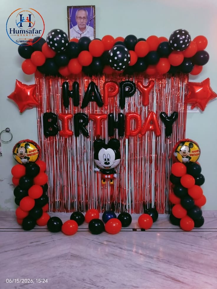 Mickey Mouse Red & Black Fringe Setup