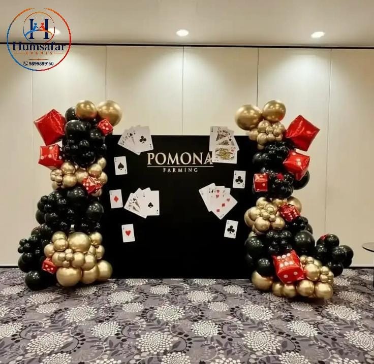 Casino-Themed Corporate Photo Backdrop
