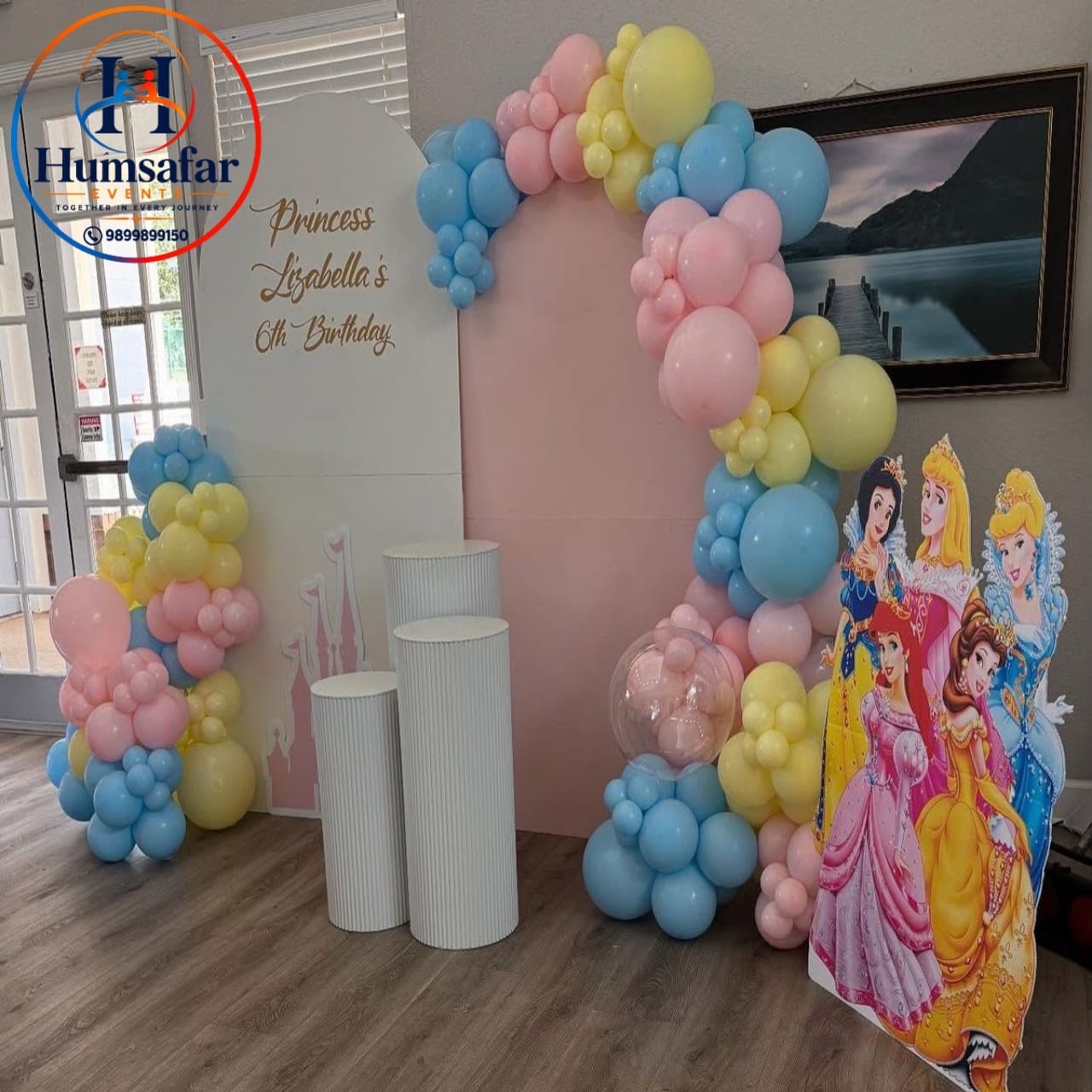 Princess Lizabella's 6th Birthday Arch Decor