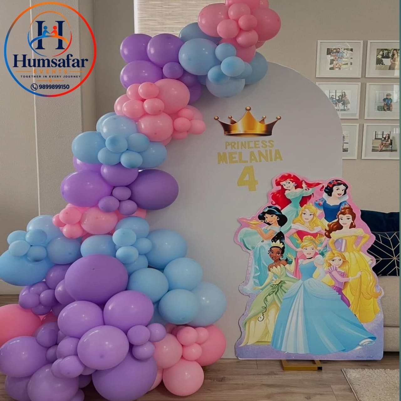 Princess Melania's 4th Birthday Arch Setup
