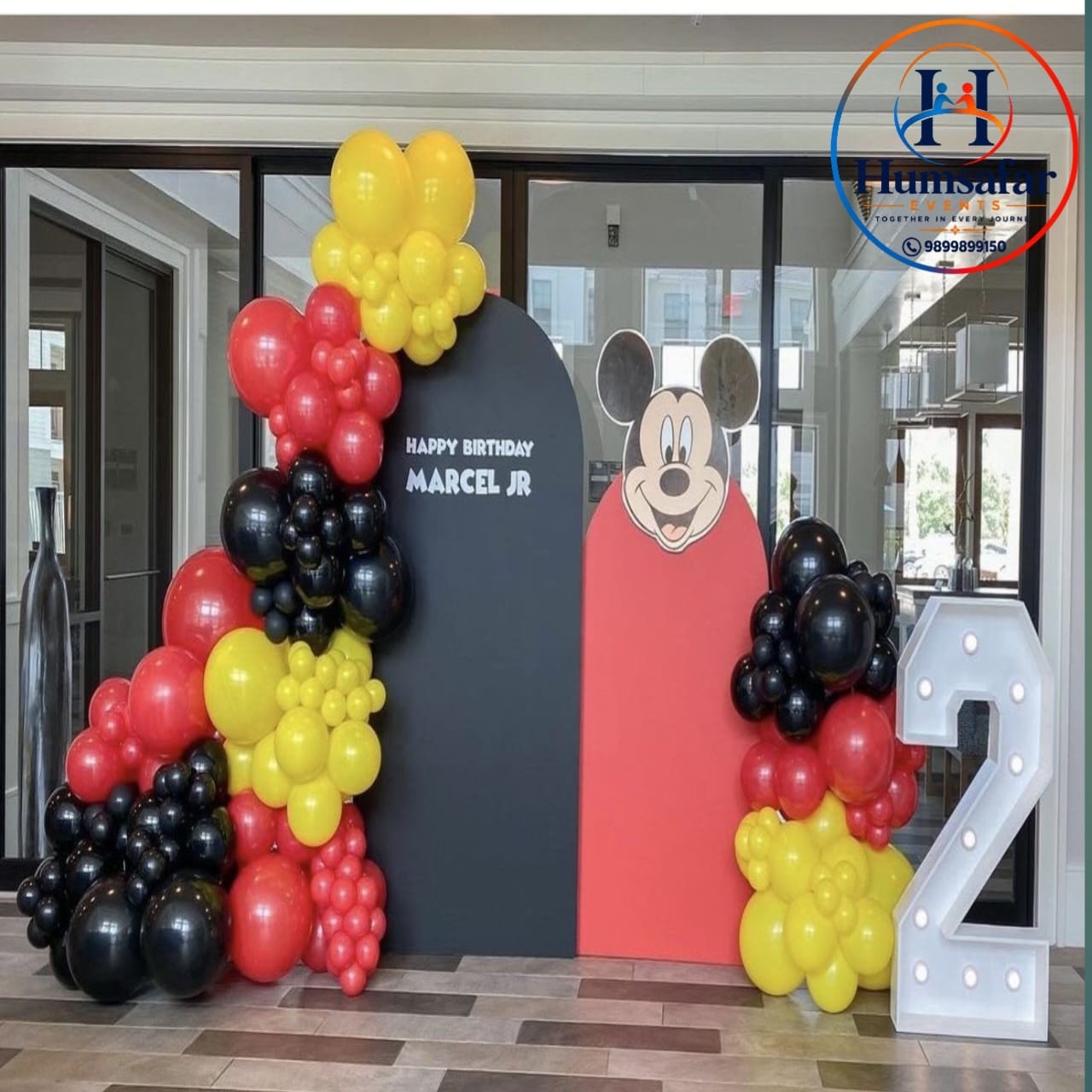 Mickey Silhouette Arches & Marquee Number 2 Setup