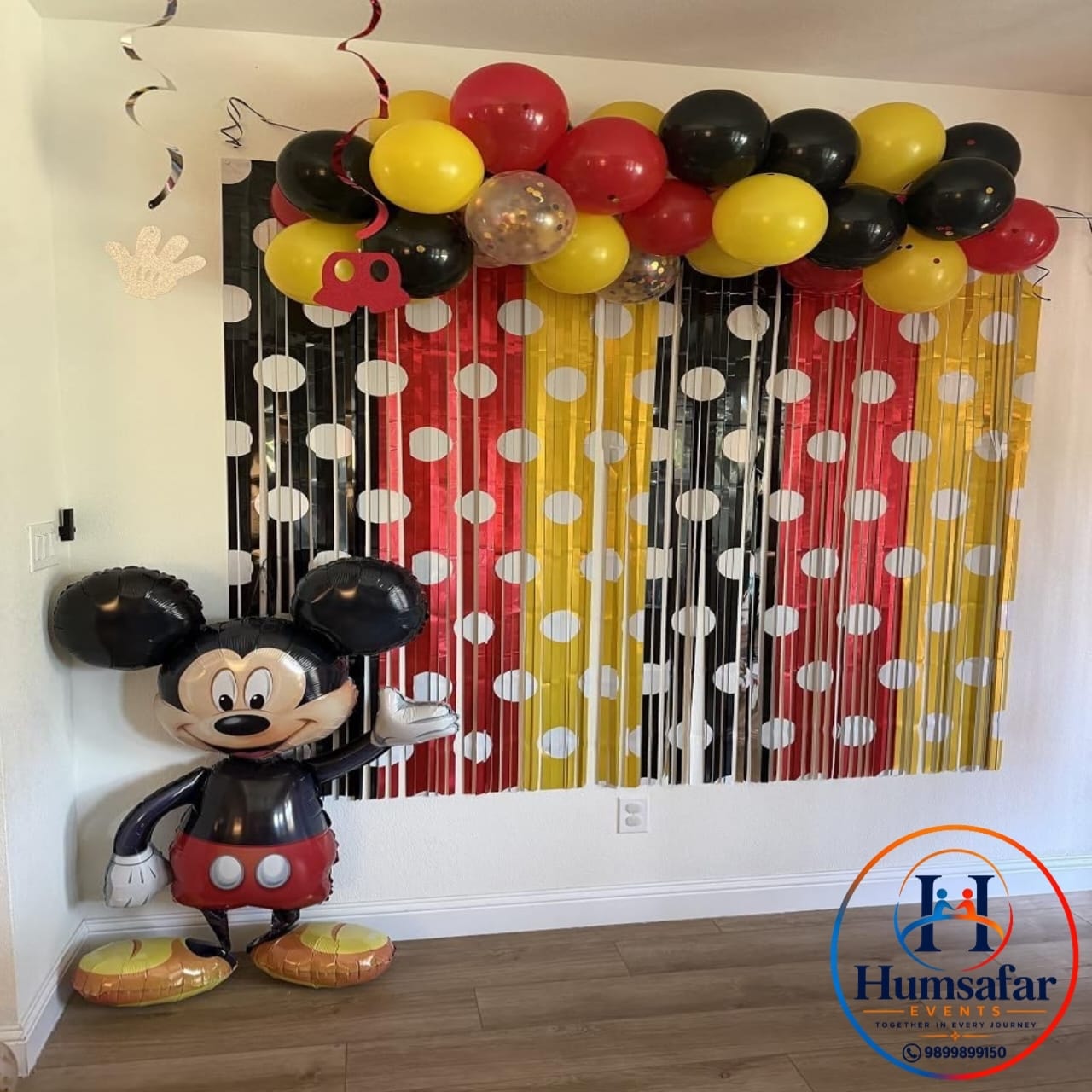 Mickey Mouse Polka Dot Fringe Home Decor