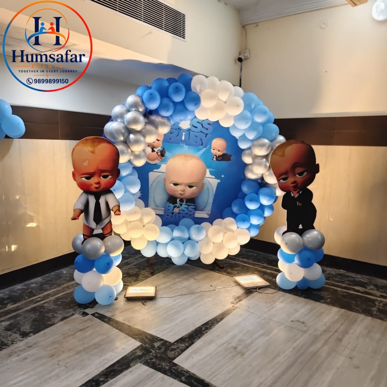 Boss Baby Balloon Hoop & Character Pillars