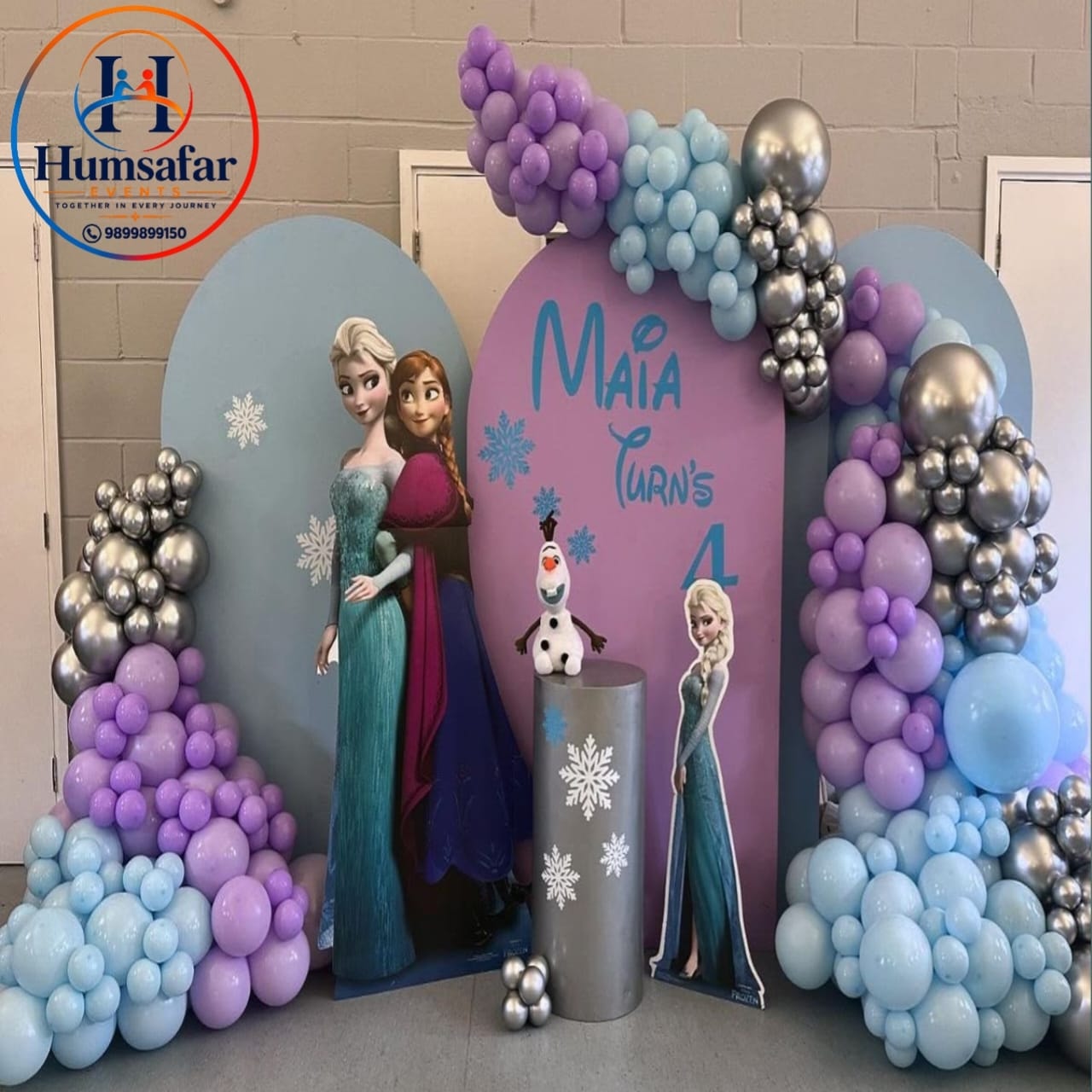 Modern Multi-Panel Frozen Birthday Display