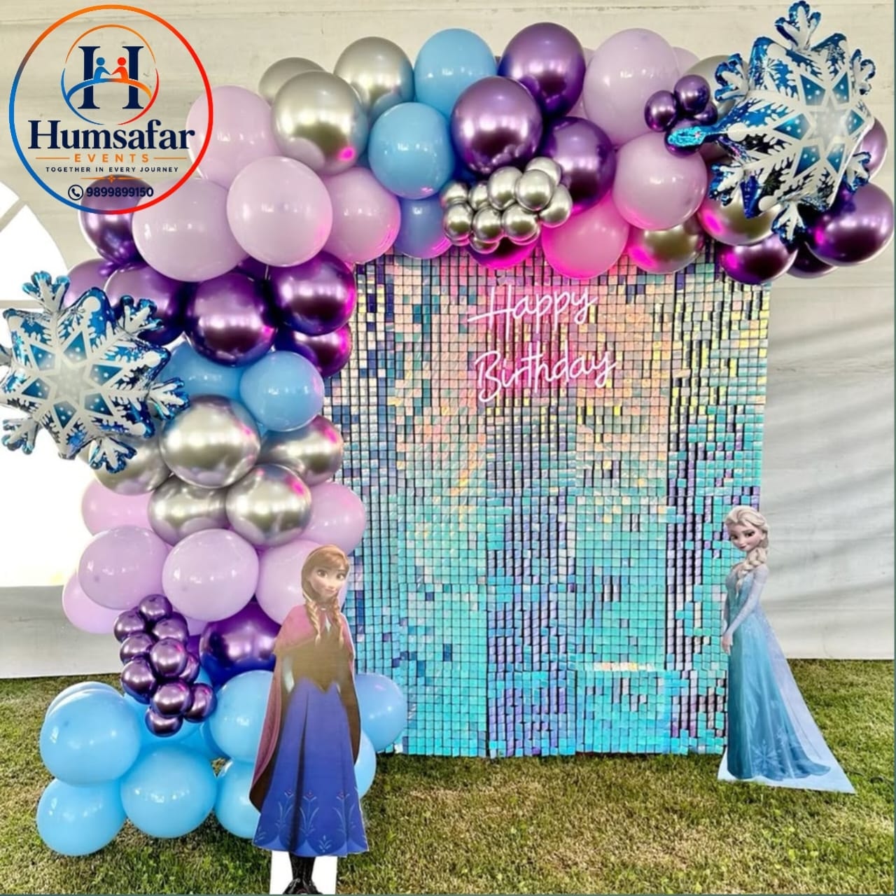Shimmer & Frost Birthday Backdrop