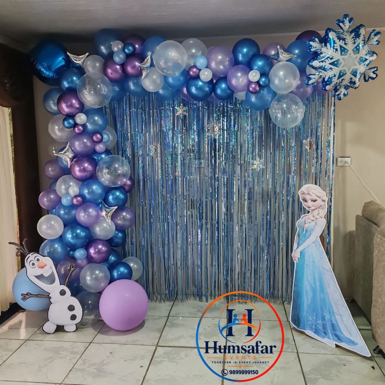 Metallic Tinsel Frozen Photo Booth
